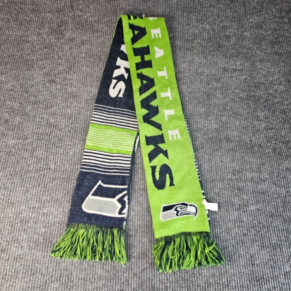Seattle Seahawks Scarf Mens One Size Blue NFL Football Forever Collectibles